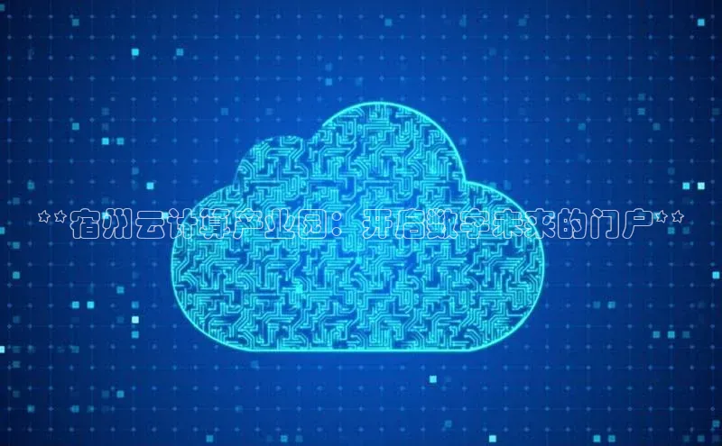 凯捷体育雷柏科技**宿州云计算产业园：开启数字未来的门户**